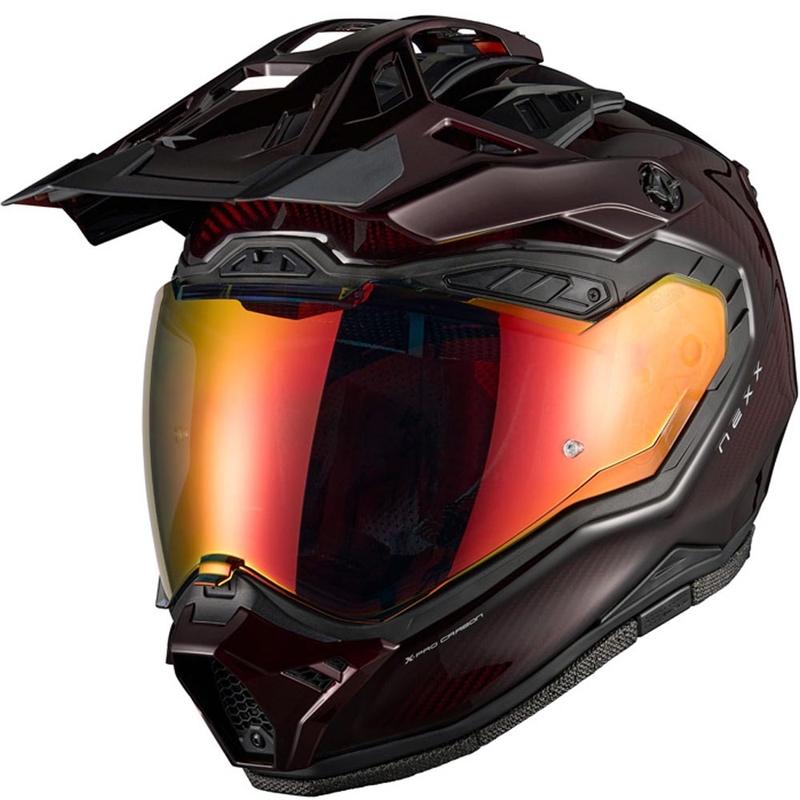Enduro-moottoripyöräkypärä Nexx X.Rally Namib Carbon punainen