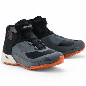 Alpinestars CR-X Drystar -moottoripyöräsaappaat musta-tummanharmaa-oranssi