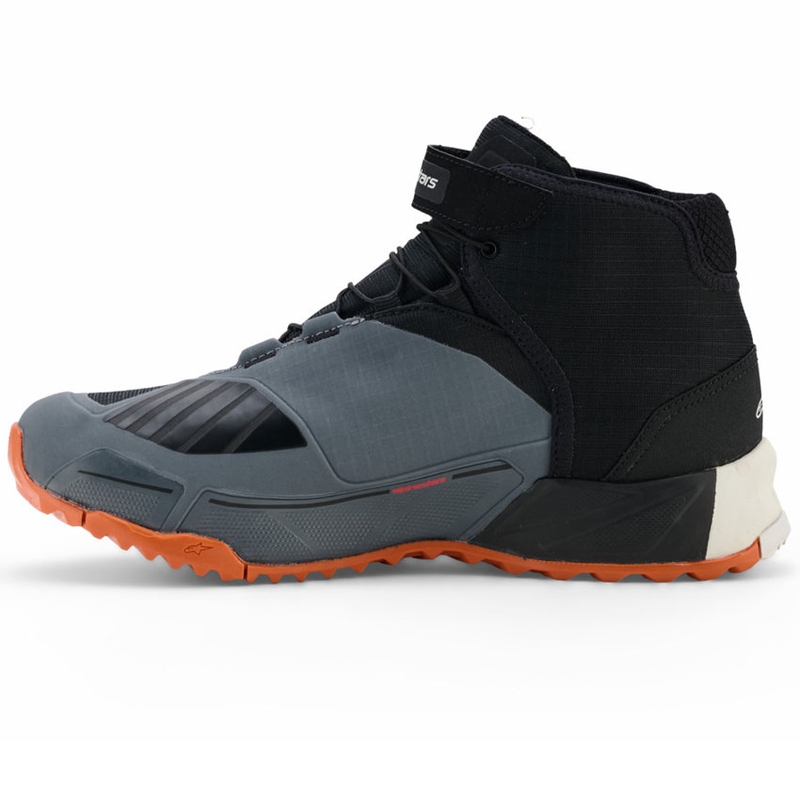 Alpinestars CR-X Drystar -moottoripyöräsaappaat musta-tummanharmaa-oranssi
