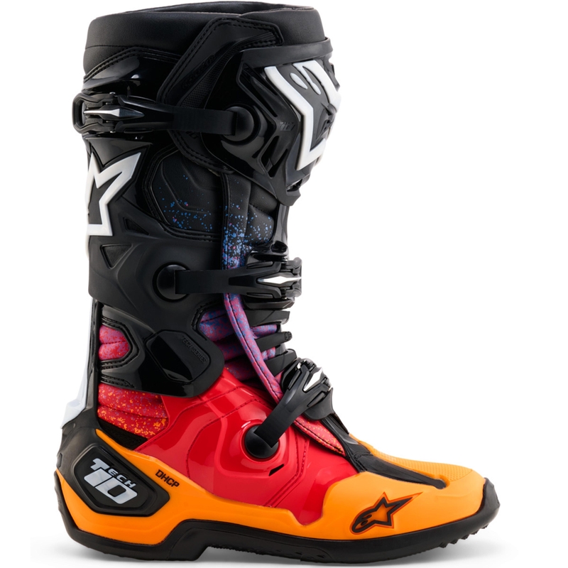 Alpinestars Tech 10 Limited Edition Black Hole -moottoripyöräsaappaat, mustat