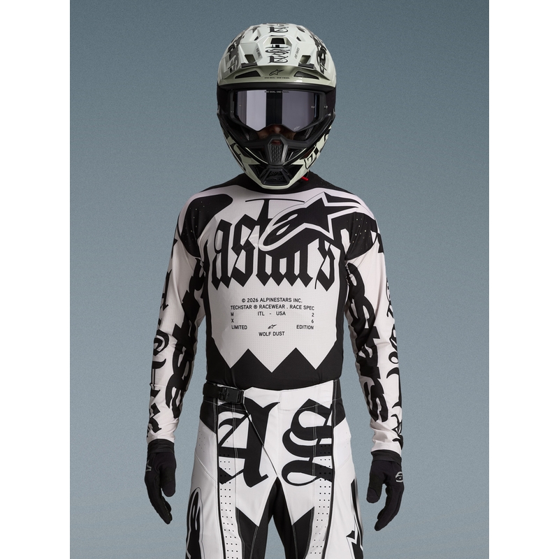Alpinestars Techstar rajoitetun erän motocrossipaita Wolf Dust hiekanmusta