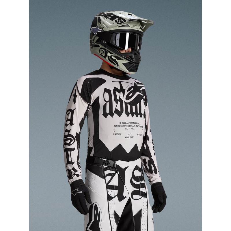 Alpinestars Techstar rajoitetun erän motocrossipaita Wolf Dust hiekanmusta