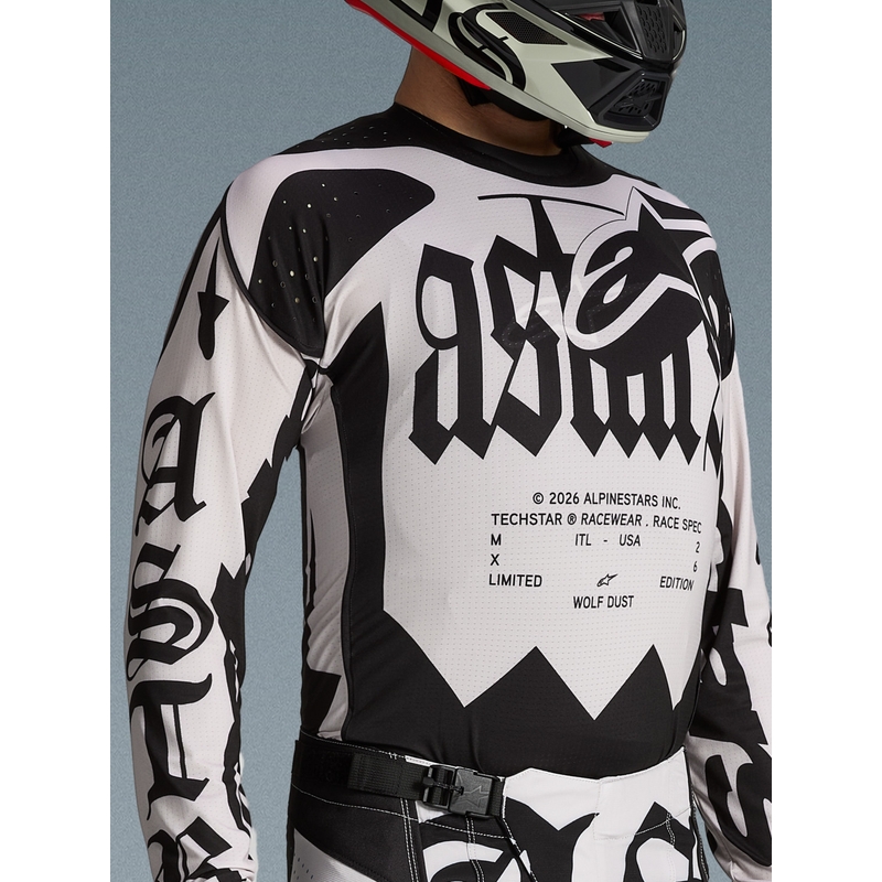 Alpinestars Techstar rajoitetun erän motocrossipaita Wolf Dust hiekanmusta