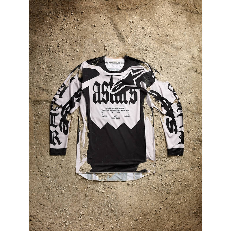 Alpinestars Techstar rajoitetun erän motocrossipaita Wolf Dust hiekanmusta