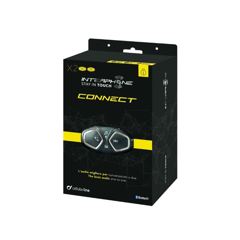 Bluetooth handsfree CellularLine Interphone CONNECT - Twin Pack
