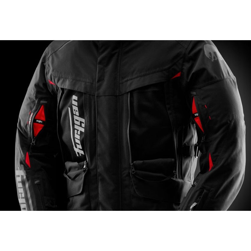 Furygan CHALLENGER 3C PRIMALOFT® -moottoripyörätakki musta-punainen