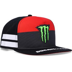 Ducati Monster White Stripes -lippis musta-puna-valkoinen