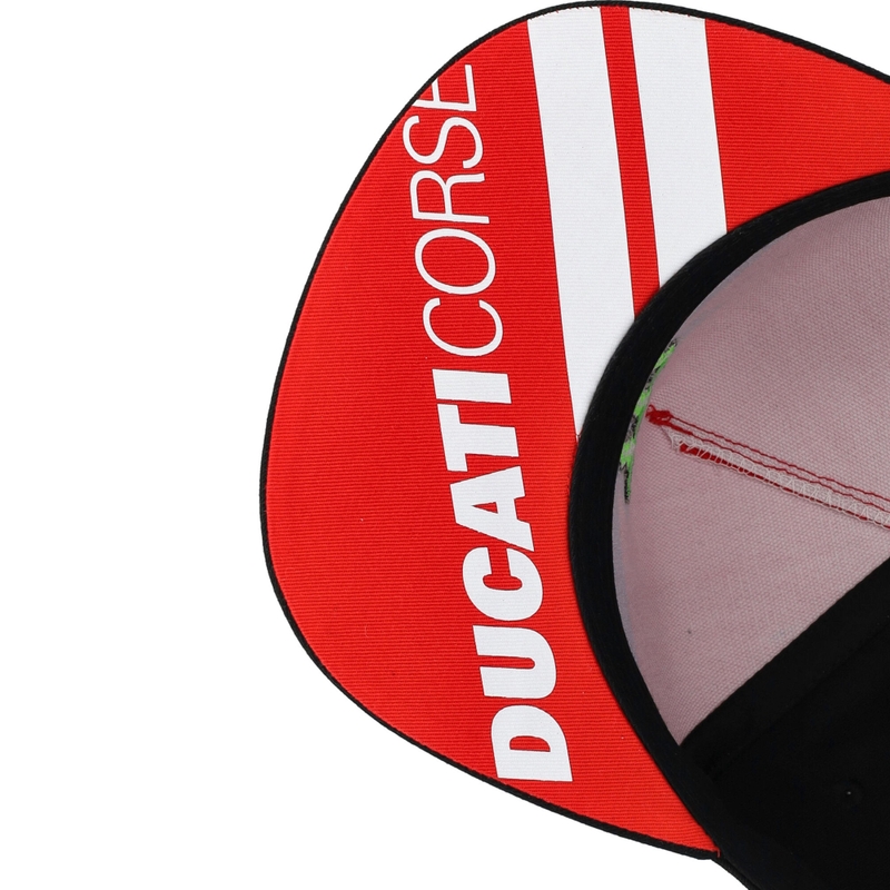 Ducati Monster White Stripes -lippis musta-puna-valkoinen