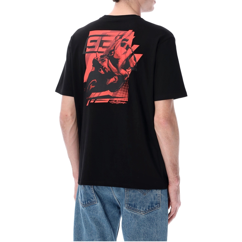 Ducati Marc Marquez Man 93 Look Back -t-paita musta