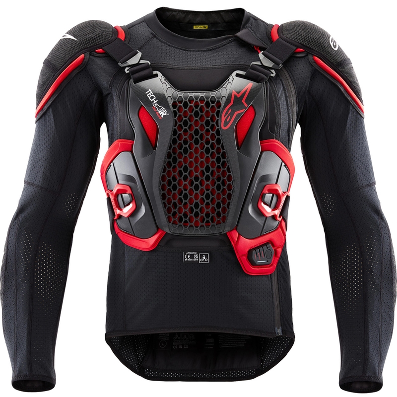 Alpinestars TECH-AIR®OFF-ROAD -järjestelmän moottoripyörän turvatyynyliivi musta-punainen