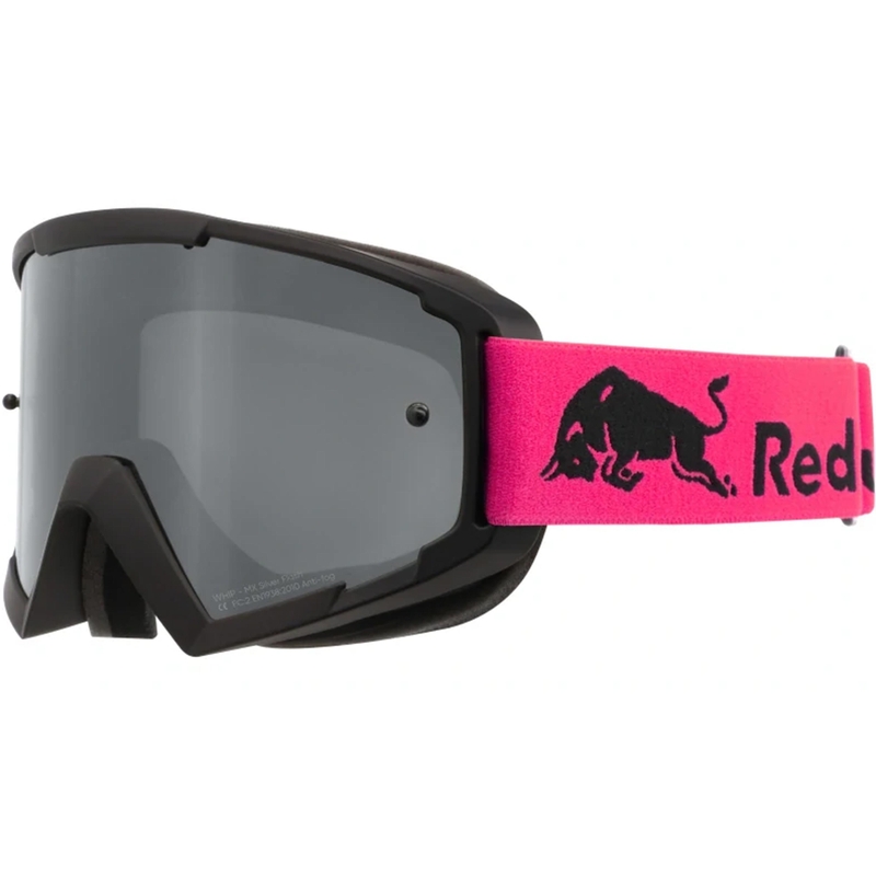Red Bull Spect Whip motocrosslasit mustat hopeisilla linsseillä