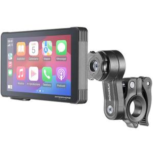 Moottoripyörän puhelimen peilinäyttö suojalasilla Interphone RideSync musta