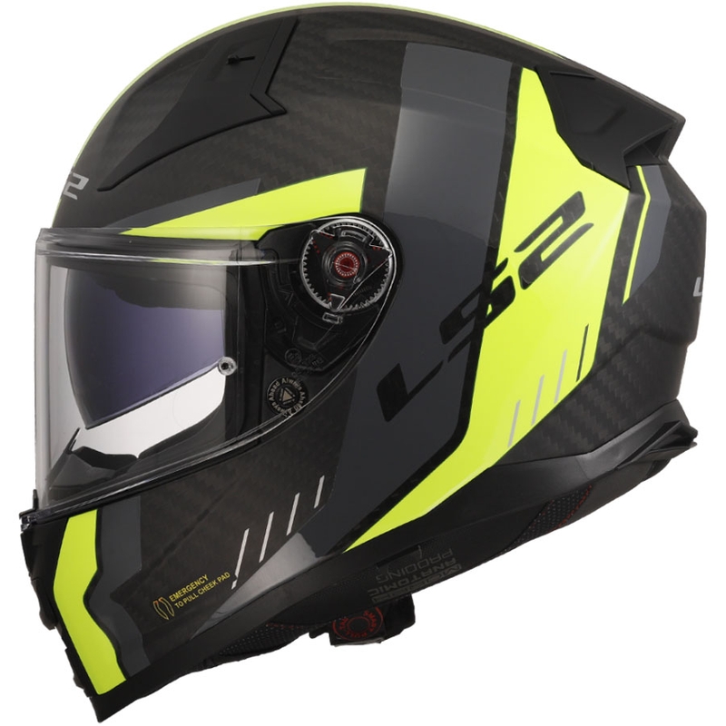 Kokokasvoinen moottoripyöräkypärä LS2 FF811 Vector II C Grid 06 matta HV keltainen