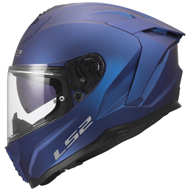 LS2 FF817 Challenger II Solid täysikokoinen moottoripyöräkypärä, mattamuskinsininen