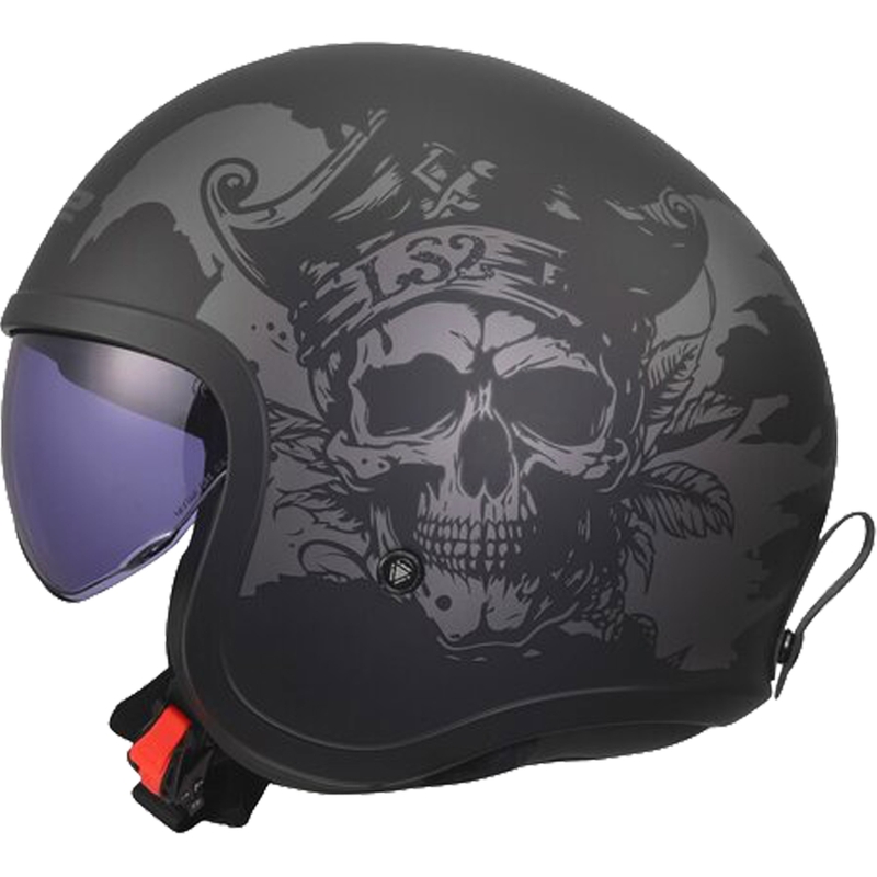 Avokypärä LS2 OF599 Spitfire II Willy mattamusta-harmaa