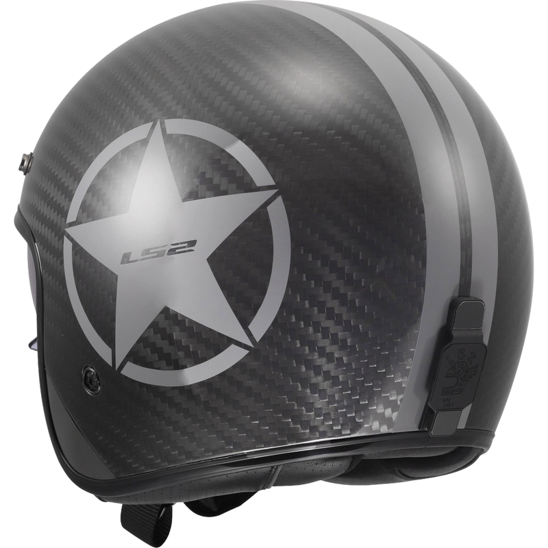 Avokypärä LS2 OF601 Bob II Carbon Star kiiltävän harmaa