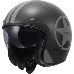 Avokypärä LS2 OF601 Bob II Carbon Star kiiltävän harmaa