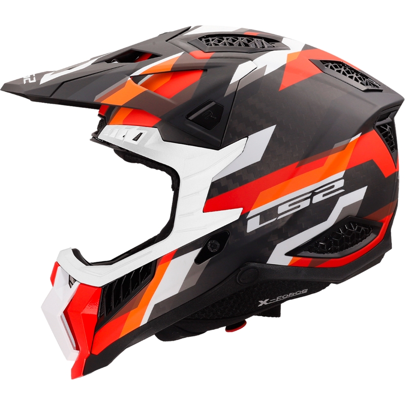 Motocross-kypärä LS2 MX703 X-Force Phantom matta oranssi-punainen