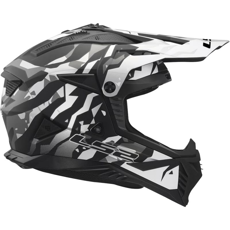 Motocrosskypärä LS2 MX708 Fast II Grotesk mattamusta-harmaa
