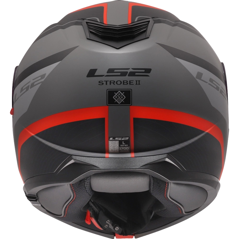 Avattava kypärä LS2 FF908 Strobe II Monza mattamusta-harmaa-punainen