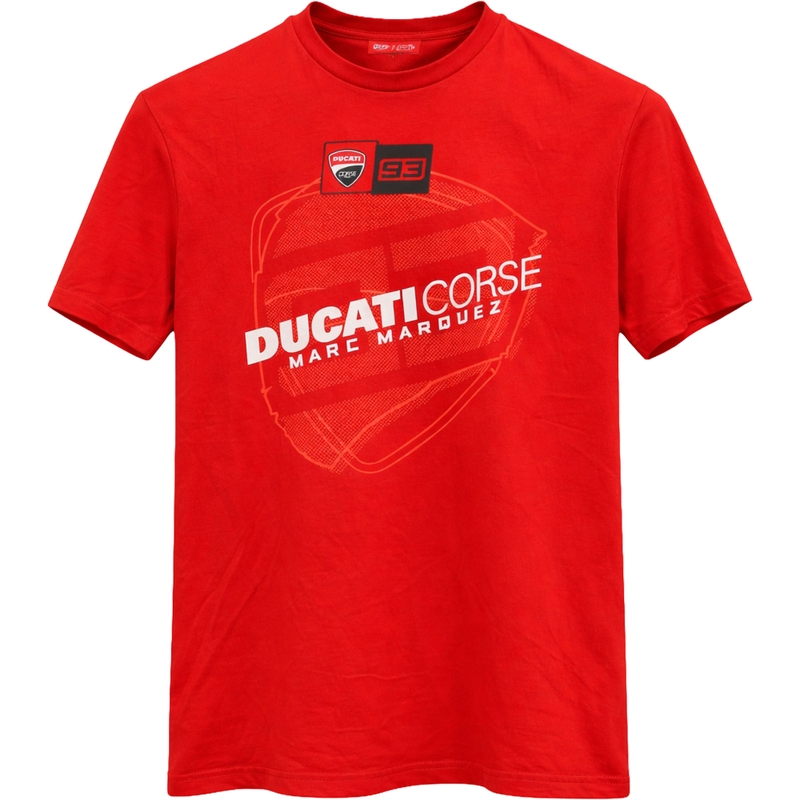 T-paita Ducati Corse Marc Marquez Big Helmet 93 punainen