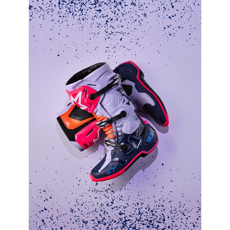 Alpinestars TECH 10 Limited Edition Records -motocrossisaappaat, mustat