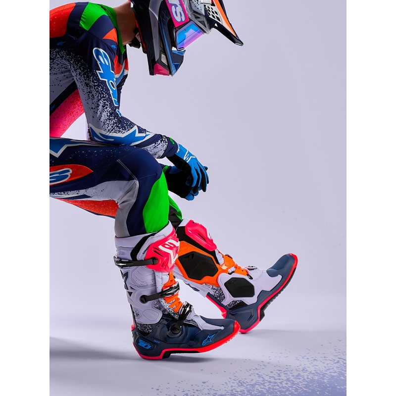 Alpinestars TECH 10 Limited Edition Records -motocrossisaappaat, mustat