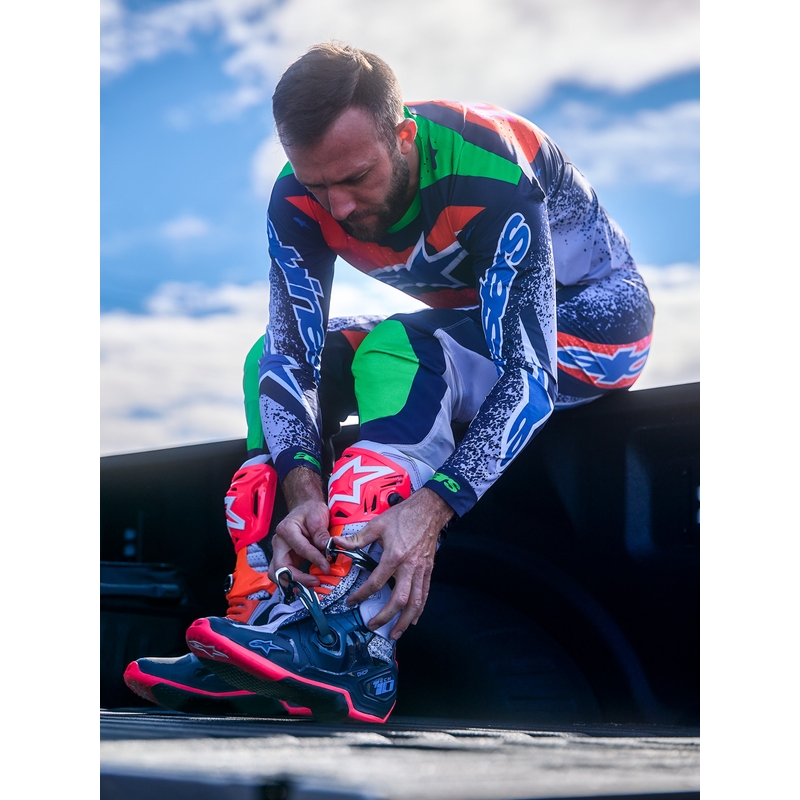 Alpinestars TECH 10 Limited Edition Records -motocrossisaappaat, mustat