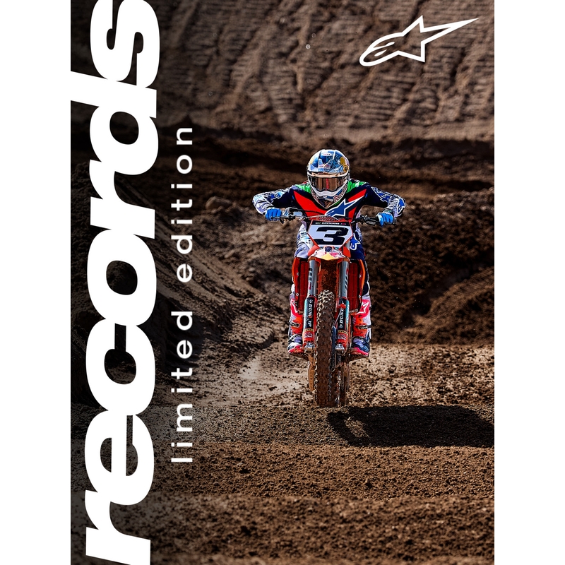Alpinestars TECH 10 Limited Edition Records -motocrossisaappaat, mustat