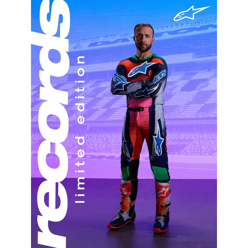 Alpinestars Supertech Limited Edition Records Motocross-paita - Harmaa
