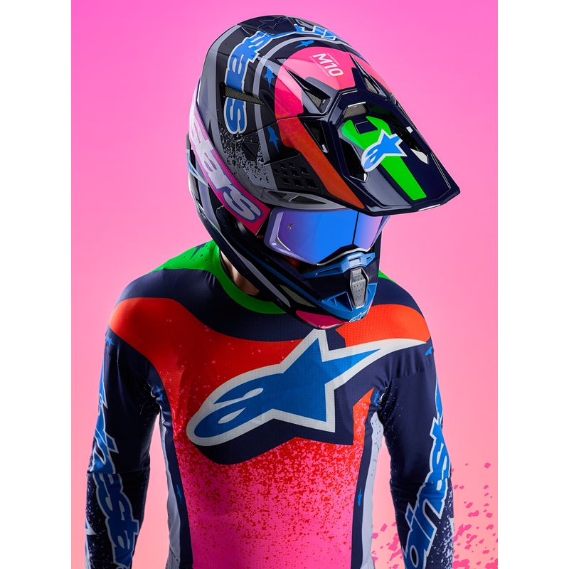 Alpinestars Supertech S-M10 Limited Edition Records Motocross Kypärä Harmaa