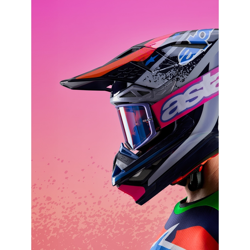 Alpinestars Supertech S-M10 Limited Edition Records Motocross Kypärä Harmaa