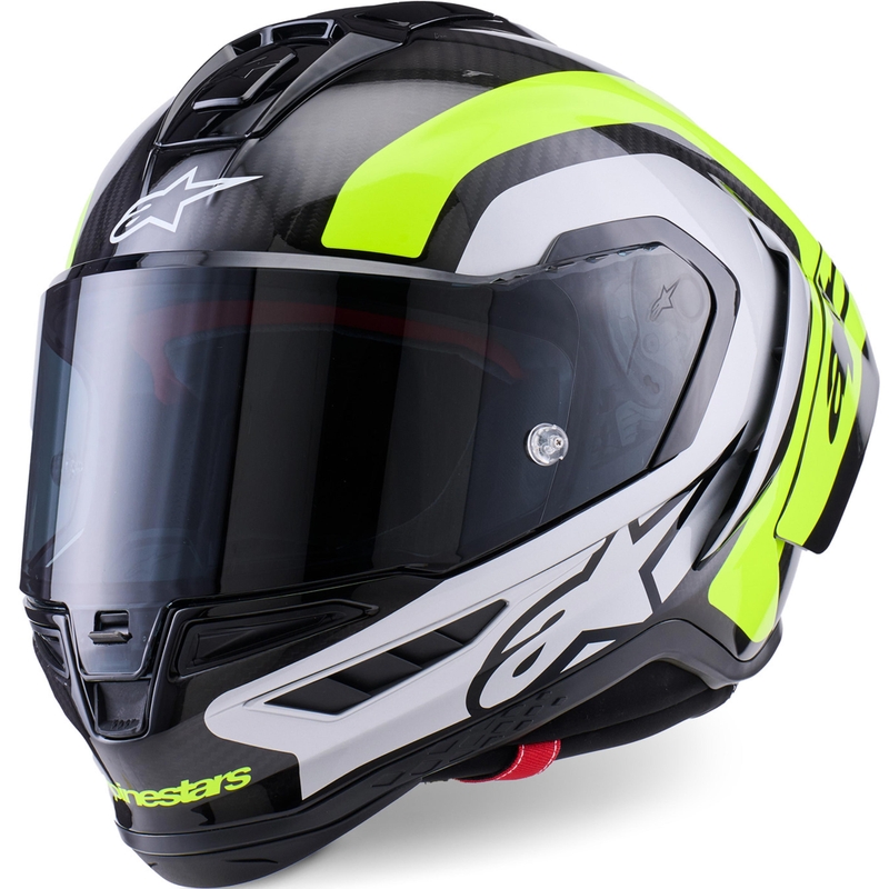 Alpinestars Supertech R10 Arius -moottoripyöräkypärä, musta-keltainen-valkoinen