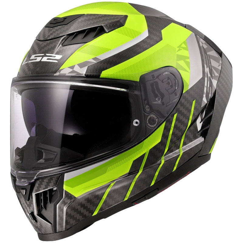 Integral moottoripyöräilykypärä LS2 FF807 Dragon Trax fluo keltainen