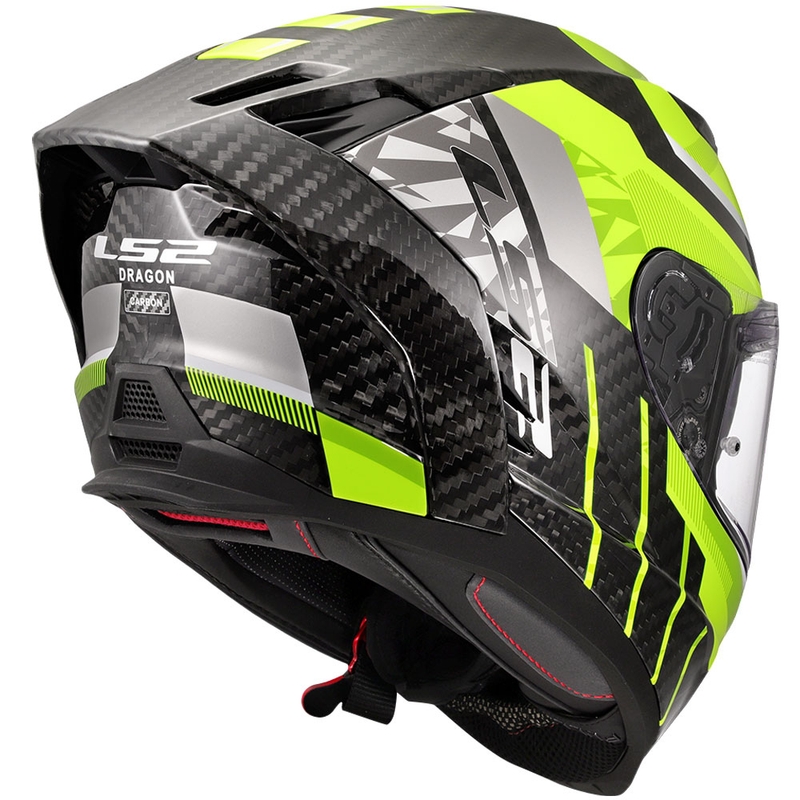 Integral moottoripyöräilykypärä LS2 FF807 Dragon Trax fluo keltainen