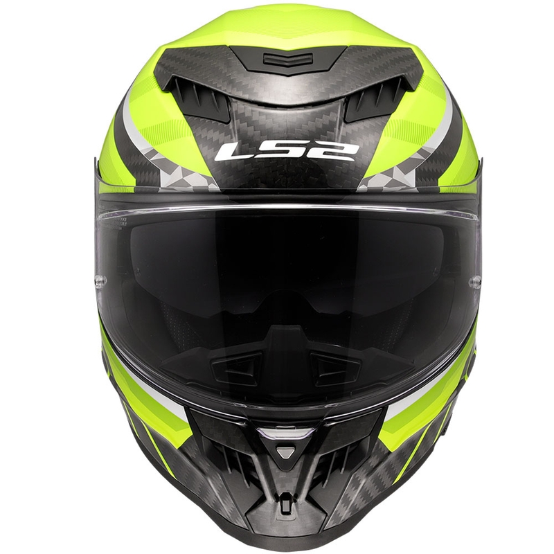 Integral moottoripyöräilykypärä LS2 FF807 Dragon Trax fluo keltainen
