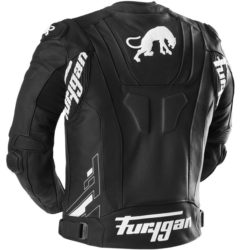 Furygan Raptor Evo 3 nahkainen moottoripyörätakki musta-valkoinen