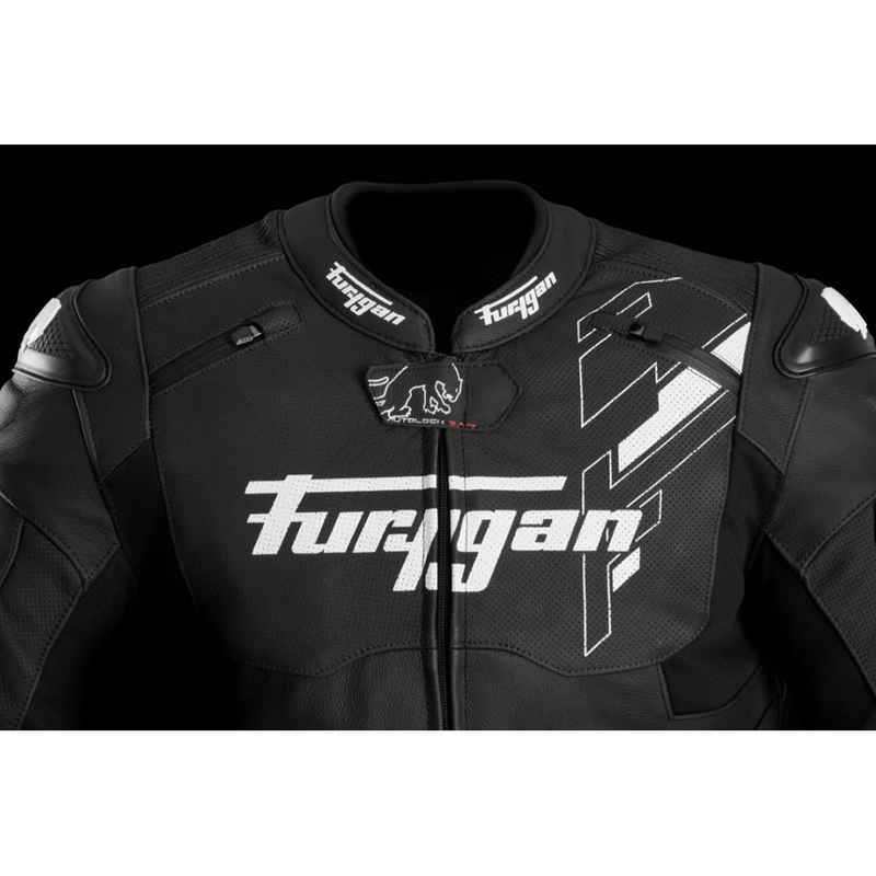 Furygan Raptor Evo 3 nahkainen moottoripyörätakki musta-valkoinen