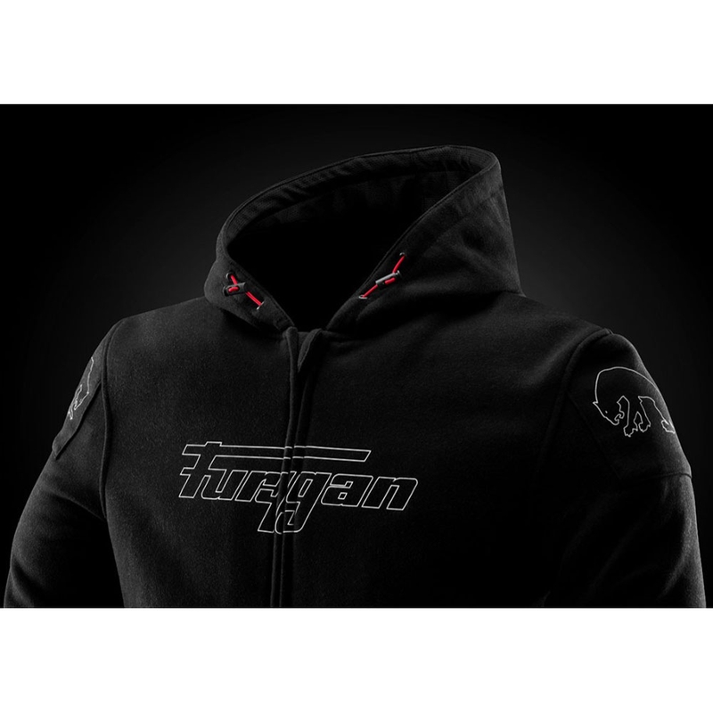 Furygan Livio X Kevlar® -moottoripyörätakki musta-valkoinen