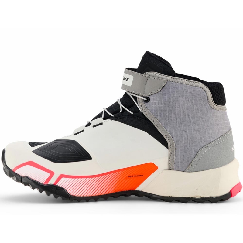 Alpinestars Stella CR-X Drystar Naisten MP-Saappaat Valkoinen-Vaaleanharmaa-Musta-Fluo Pinkki