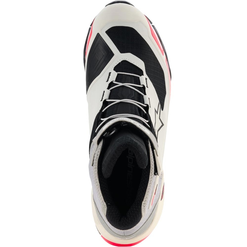 Alpinestars Stella CR-X Drystar Naisten MP-Saappaat Valkoinen-Vaaleanharmaa-Musta-Fluo Pinkki