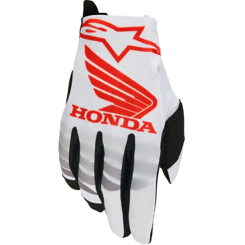 Alpinestars Radar Honda motocross-käsineet, valko-musta-punainen