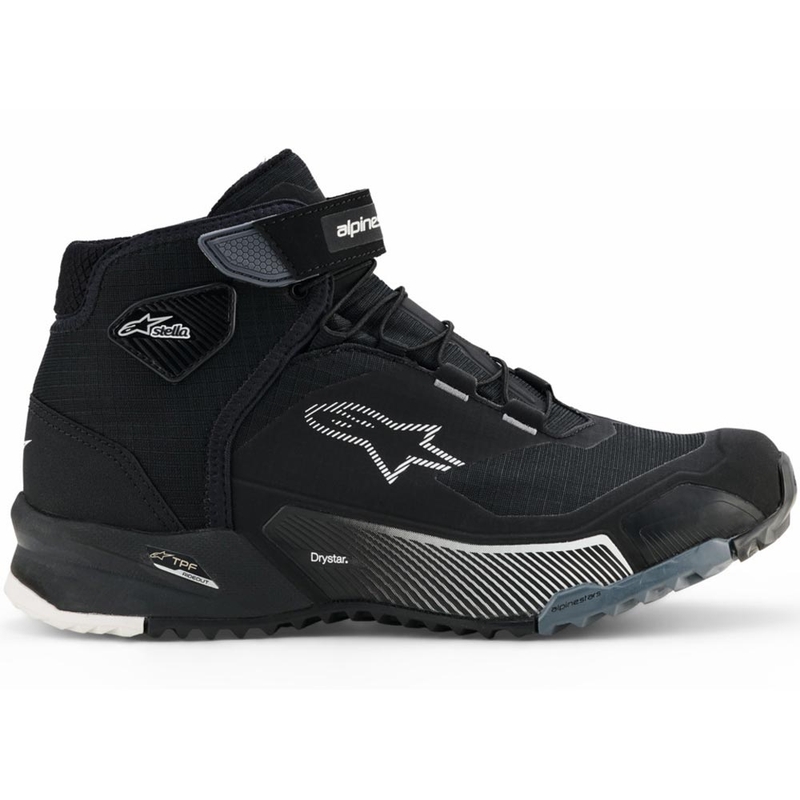 Alpinestars Stella CR-X Drystar naisten moottoripyöräsaappaat musta-harmaa-valkoinen