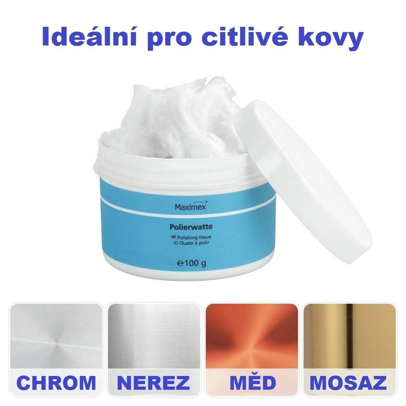 Puhdistus- ja kiillotusvanu kromille ja metalleille Maximex 100 g