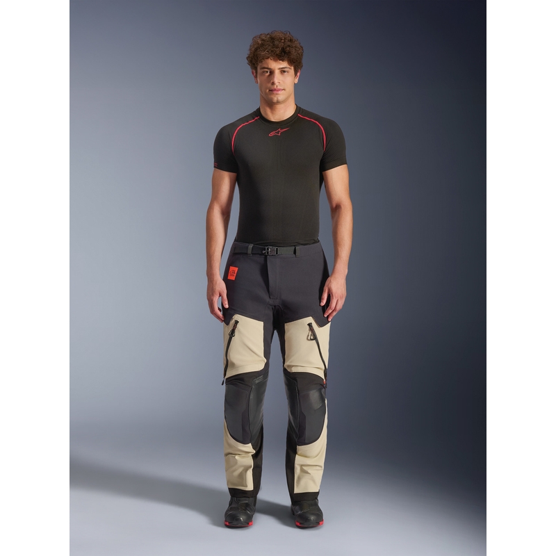 Alpinestars Halo PRO Drystar XF -moottoripyörähousut kermanvalkoinen-musta-punainen