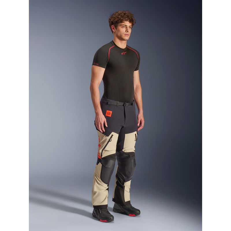 Alpinestars Halo PRO Drystar XF -moottoripyörähousut kermanvalkoinen-musta-punainen