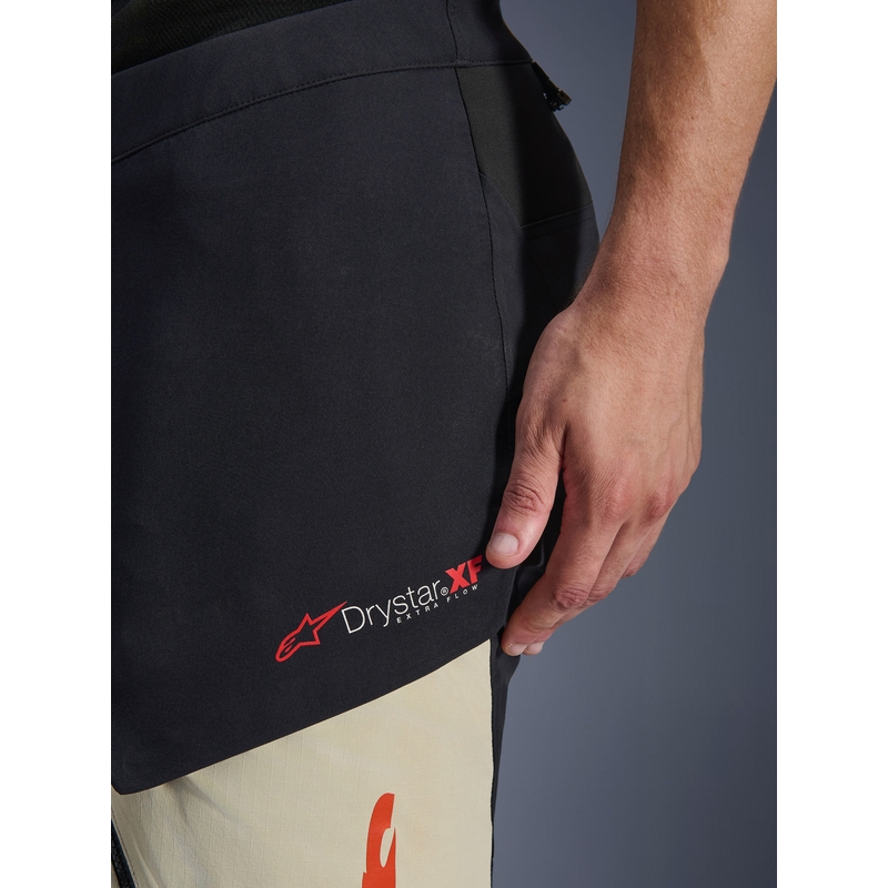Alpinestars Halo PRO Drystar XF -moottoripyörähousut kermanvalkoinen-musta-punainen
