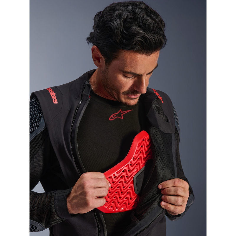 Alpinestars Halo PRO Drystar XF -moottoripyörätakki musta-tummanharmaa-punainen