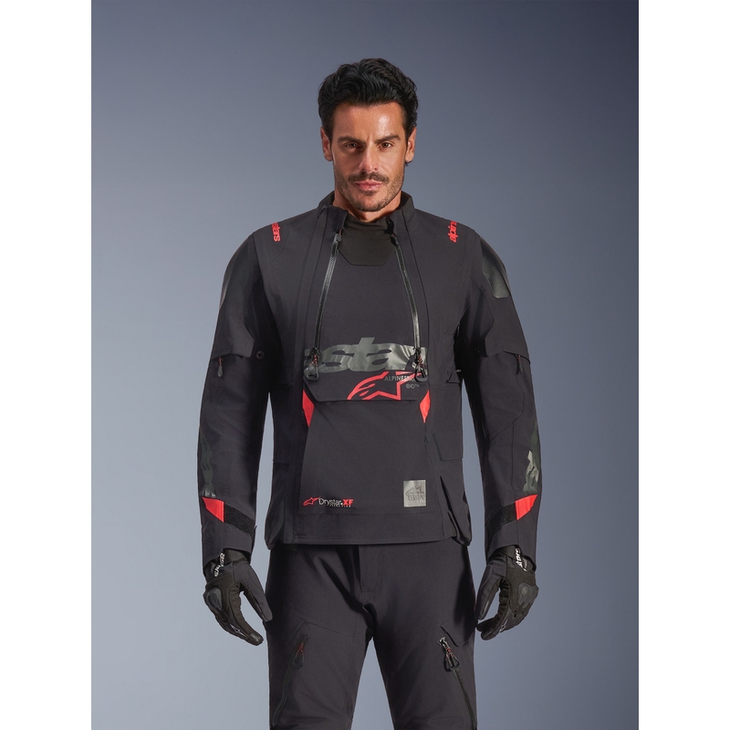 Alpinestars Halo PRO Drystar XF -moottoripyörätakki musta-tummanharmaa-punainen