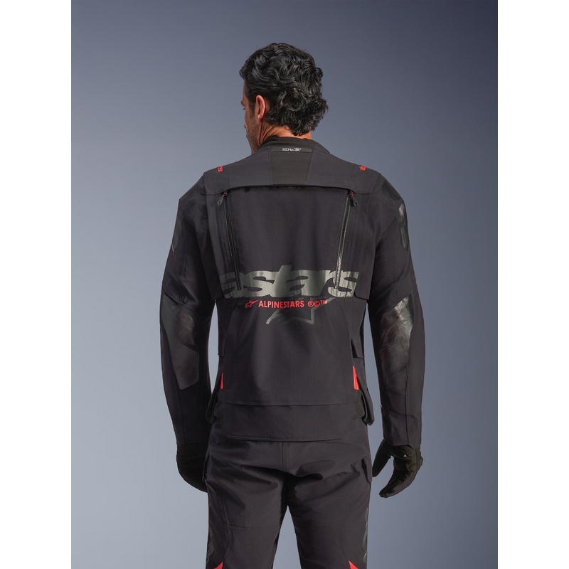 Alpinestars Halo PRO Drystar XF -moottoripyörätakki musta-tummanharmaa-punainen